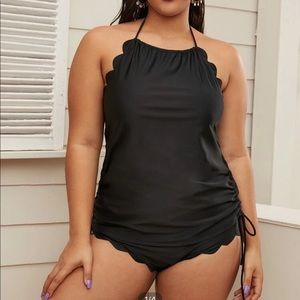 Shein tankini top scalloped